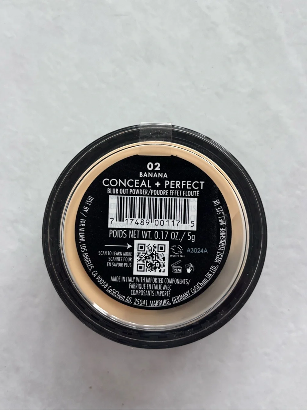 New Milani Conceal + Perfect Blur Out Powder 02 Banana